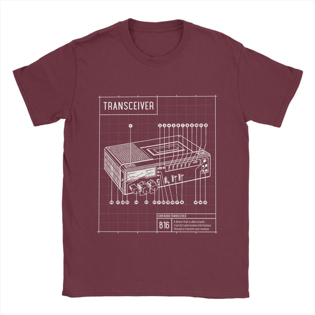 Vintage Ham Radio Pánské tričko Čistá bavlna Humorná trička Kulatý výstřih Krátký rukáv Oblečení Nápad na dárek
