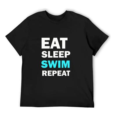 T-Shirt Essen Schlafen Schwimmen Wiederholen