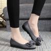 Fashion Women's Flat Bottomed Butterfly Bow Round Toe Shallow Mouth Soft Soled Shoes In Black Simple Comfortable Versatile Single Shoes