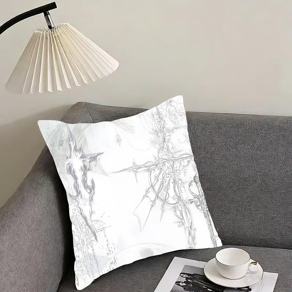 Gothic Coquette Cybersigilism INS Cushion Cover Pillowcase Ultra Soft Skin Friendly Fabric Cloud Like Comfort Concealed Zipper