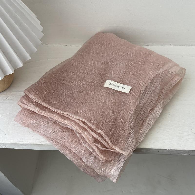 Vreovor Elegant And Comfortable Mesh Thin Scarf Sunscreen Travel Shawl Dual-Purpose Women'S Spring Summer Autumn Yarn High-End