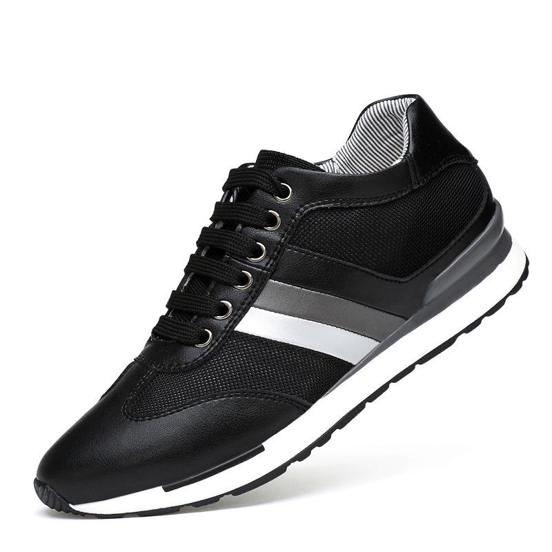 Men s 8cm Height-Boosting Autumn Mesh Sneakers - Breathable Casual Fashion Sports Shoes 43
