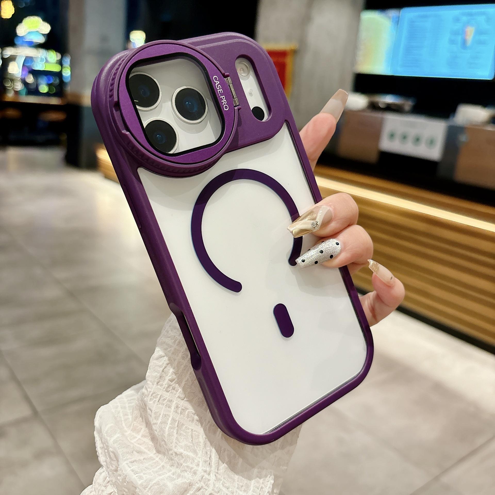 

MagSafe Magnetic Apple 16 Lens Holder Drop Protection Case Suitable for IPhone17promax Phone Cases iPhone12ProMax