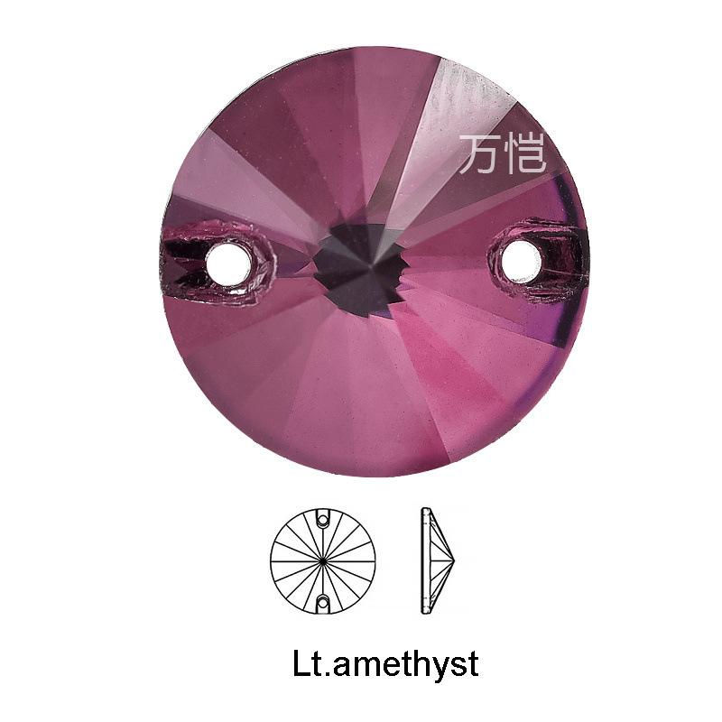 Diy Crystal Glass Hand Sewn Drill Round Clothing Wedding Dress Creative Jewelry Accessories Satellite Hand Sewn Drill
