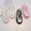 Sandali Sandali Bambino Estivi Nuovi Carini Ragazzo Scarpe da Spiaggia Trasparenti Gelatina Scarpa da Principessa Traspiranti Scarpe Romane Scarpe Bambini