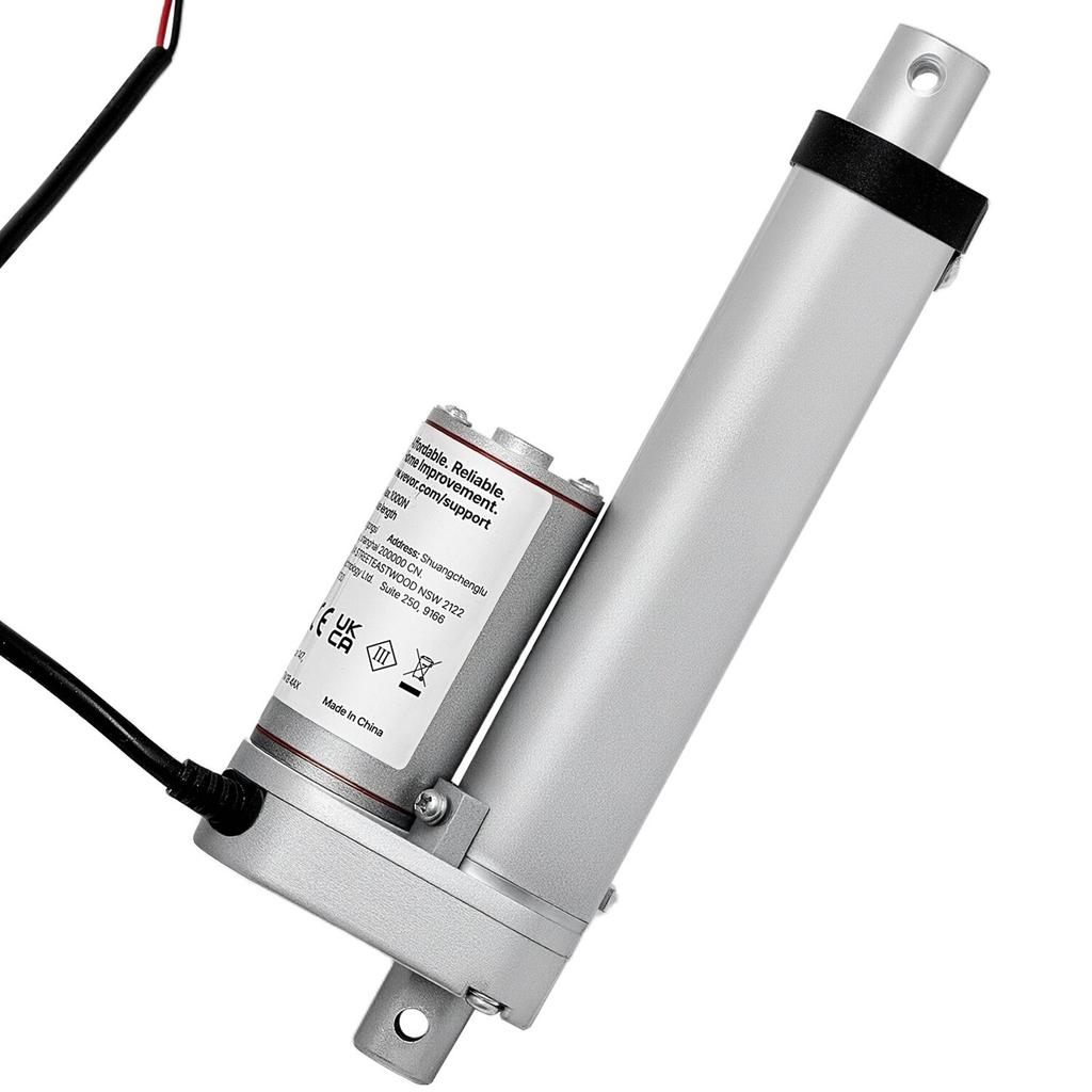 12V Linear Actuator, 101.6mm Stroke 15mm/s High-Speed 1000N Linear Motion Actuator - with IP54 Protection & Mounting Bracket for Lift Desk, Recliner