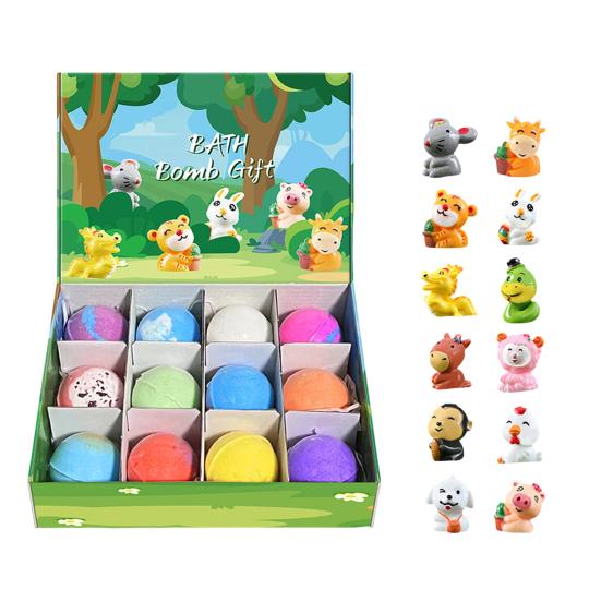1 Set Meeres-Themen-Badebomben mit Überraschungsspielzeug Sprudelnde bunte Badeblasen für Kinder Entspannung wie im Spa Lustiges Geschenk für Kleinkinder Kinder