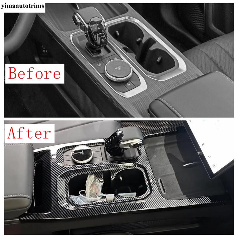 RHD LHD Transmission Shift Gear Panel Decoration Cover Trim Carbon Fiber Accessories For Chery Tiggo Jaecoo7 TJ-1  2024 2025