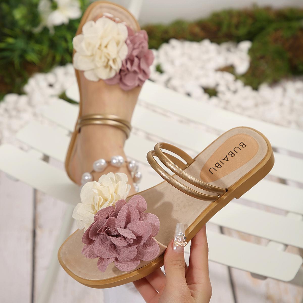 

Женские сандалии Trend Удобная легкая обувь для женщин Уличные сандалии на плоской подошве Нескользящие базовые домашние модные тапочки без застежек 40-41