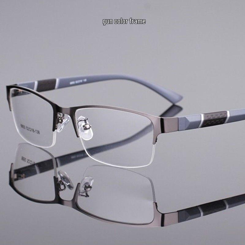 

Мужские модные полуободковые очки для пресбиопии с защитой от синего света - Легкие, металлическая оправа, полимерные линзы высокой четкости 0 (Anti-blue Light)