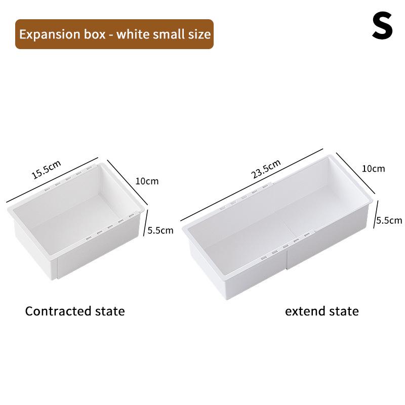 

1 шт. Регулируемый выдвижной ящик для сортировки макияжа и одежды, контейнер с отделениями, коробка для хранения, органайзер для хранения, настольное отделение S