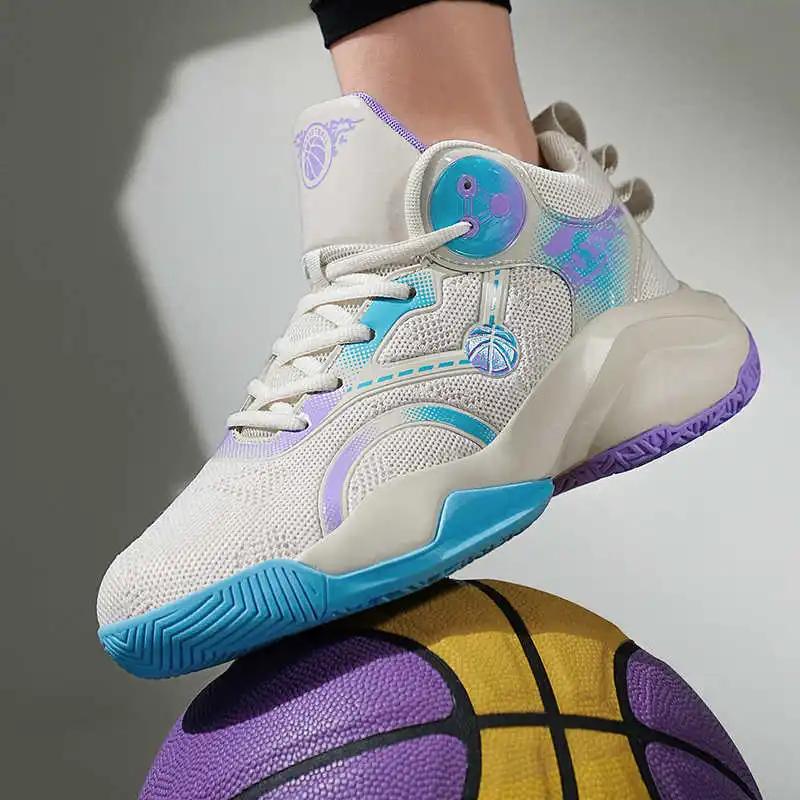 Fashion Big Sole Legitimate Leather Purple Sneakers For Men Basketball Style Shoes Men Sport Boots Man Loofers New Season Overseas
