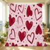 Heart Pattern Flannel Blanket Soft Plush Cozy Warm Throw, Skin-Friendly Fluffy Blanket for Home, Dorm, Valentine’s Day Gift, Ideal for Bed & Couch