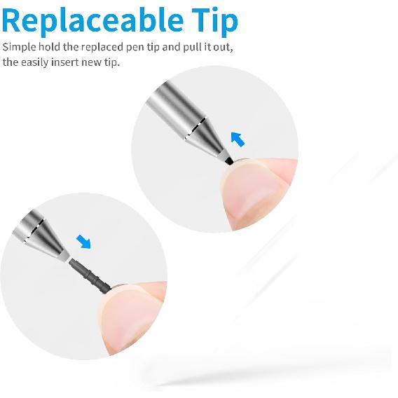 Active Stylus Pen for Dell 2 in 1 Laptop for Latitude 5285 5289 5290 7285 7390 7400, Inspiron 7420 7425, XPS 15 9570, Computer Touchpad Stylus (Check