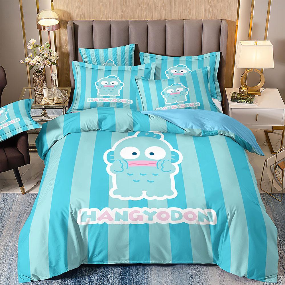

Комплекты постельного белья Hangyodon Sanrio Одеяло Пододеяльник Наволочка Комплекты из 2-3 предметов Подарки для подростков и детей EU Single 135x200cm
