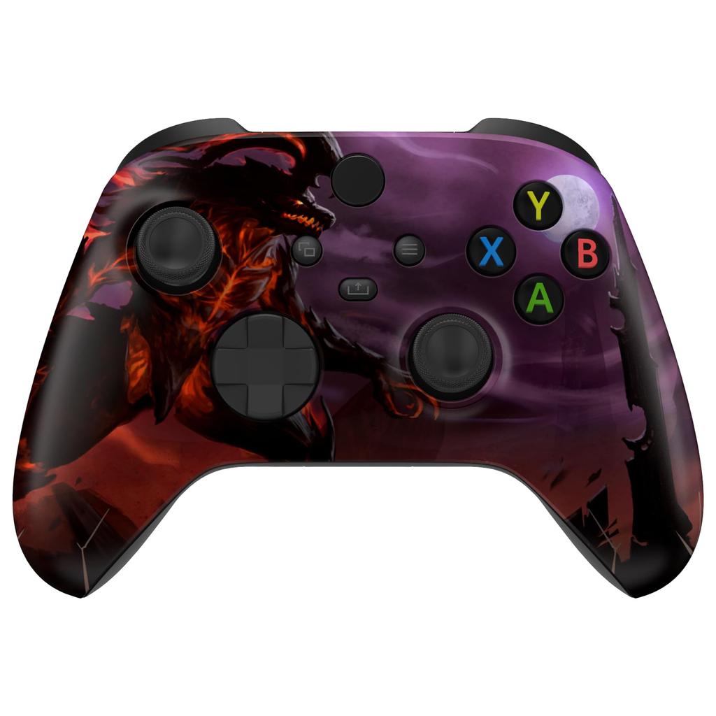 Custom Front Housing Shell for Xbox Series Featuring a Mildly Cover Faceplate for Xbox Series and Xbox Core Not eXtremeRate's X/S, Horror-inspired