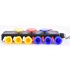 1X Golf Tee Holder Carrier With 12 Plastic Tees W 3 Ball Markers W 1 Keychain