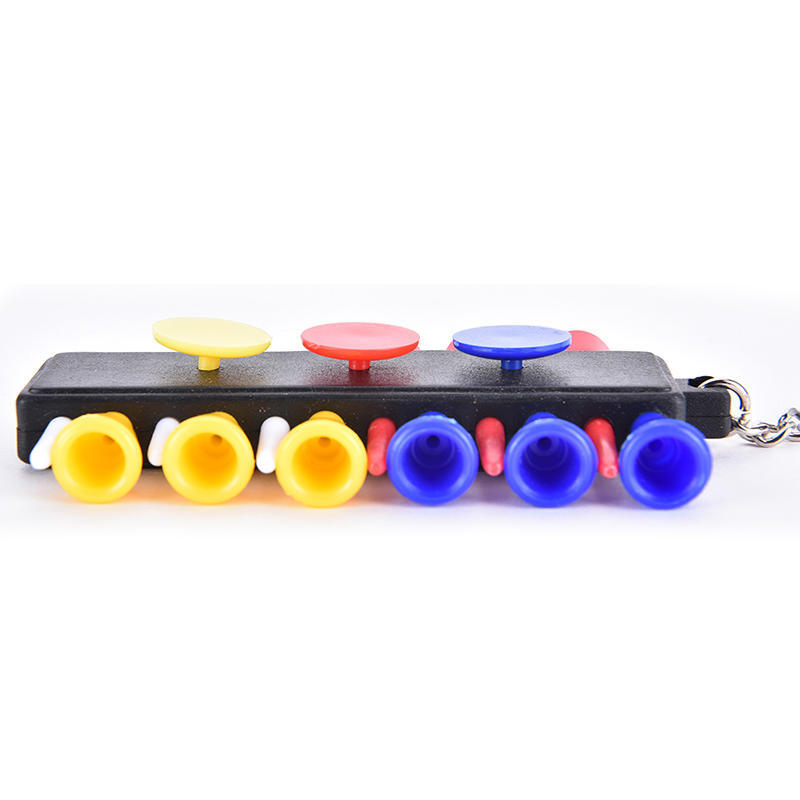 1X Golf Tee Holder Carrier With 12 Plastic Tees W 3 Ball Markers W 1 Keychain