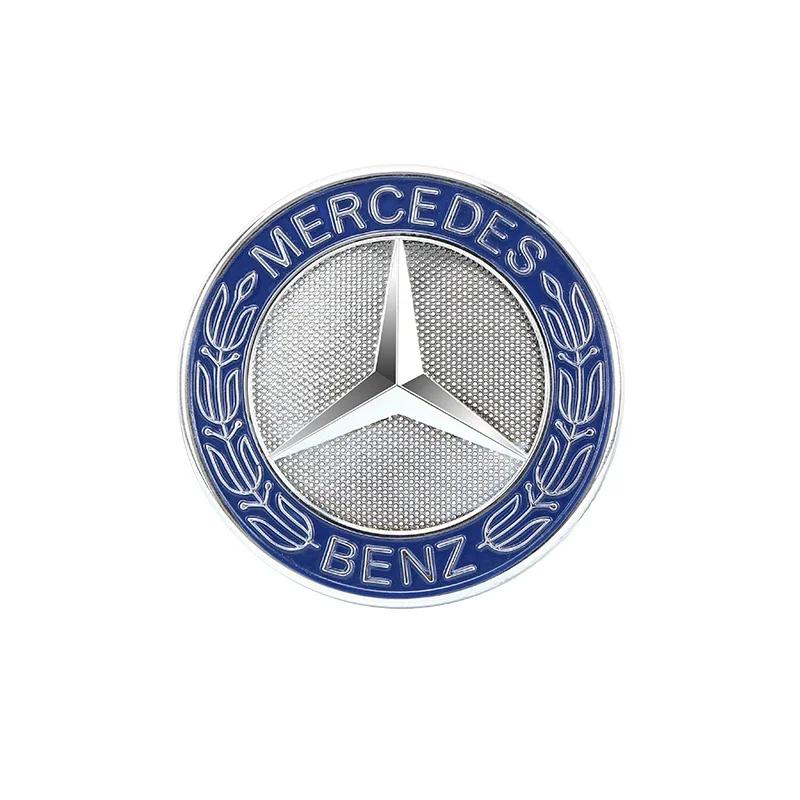 

Car Sticker Car Metal Flat Hood Emblem Front Badge Logo Fit For Mercedes Benz AMG W212 W213 W205 W177 W247 W176 CLS CLA CLK CLG синій