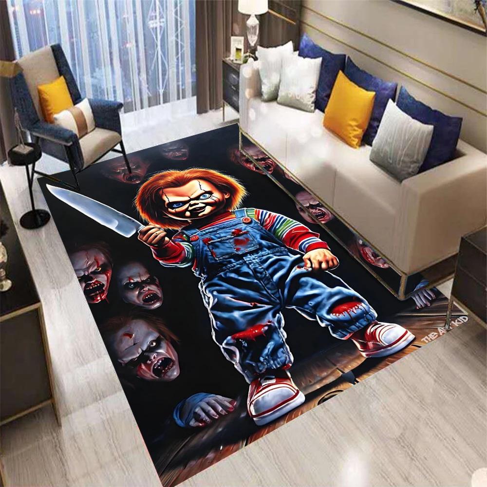 

Chucky Horror Movie Character Cartoon Rug Non Slip Living Room Bedroom Carpet Sofa Mat Decoration Floor Mat 50X80CM