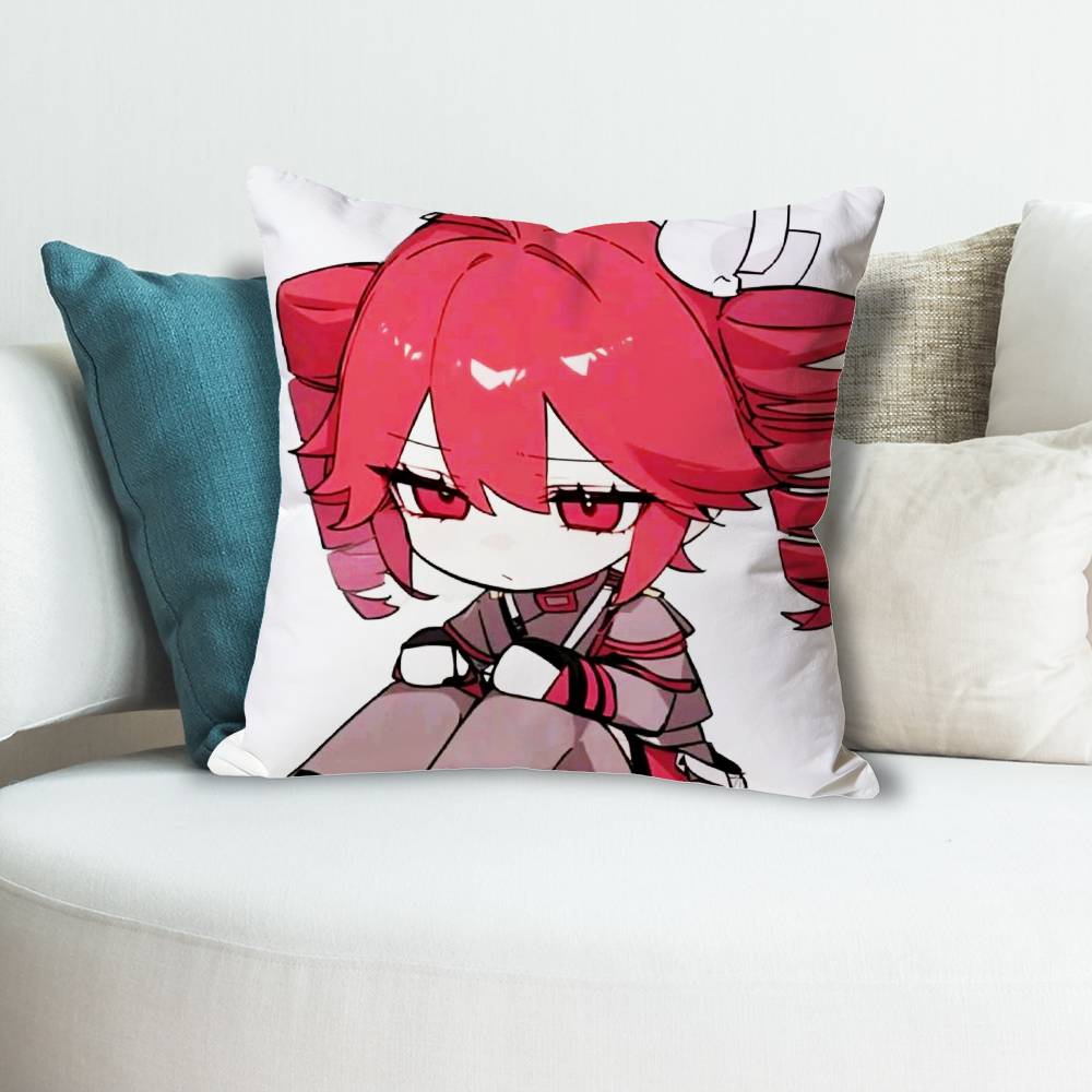 KKasane Cute TTeto Anime Celebrity Merchandise AllMatch Printed Pillow Case Sofa Car Office Room Decoration Protector