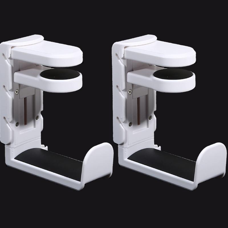 Adjustable Desk Gaming Headphone Stand 1/2/4PCS With Edge Hook Gamepad Headset Hanger Rotation Support Earphone Holder