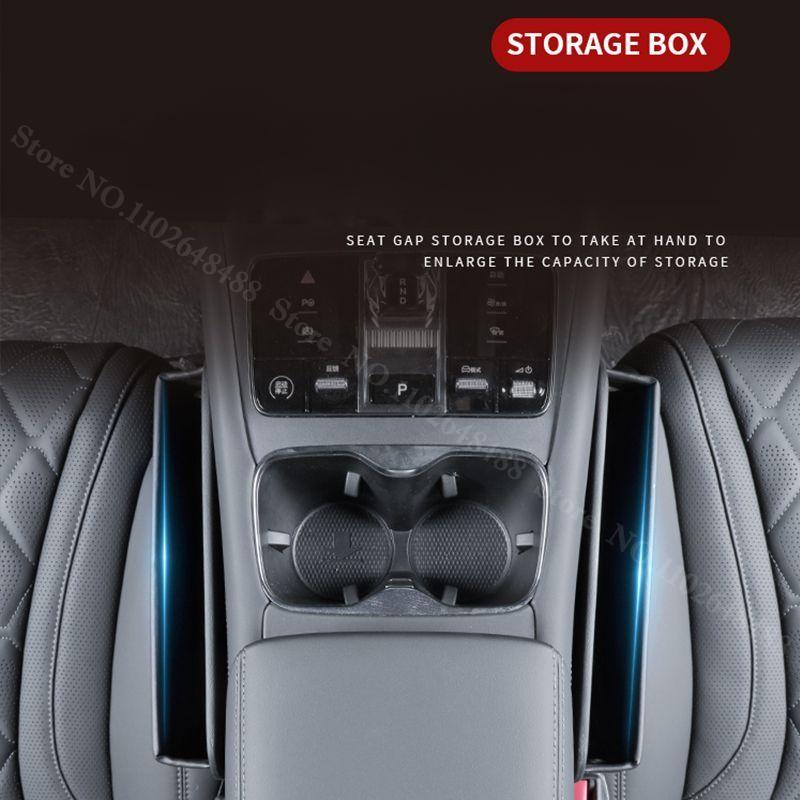 For BYD Seal 6 DM-i Touring 2025 2026 Car Seat Gap Storage Box Seat Gap Organizer Leather Storage Pocket Cup Phone Holder Bag