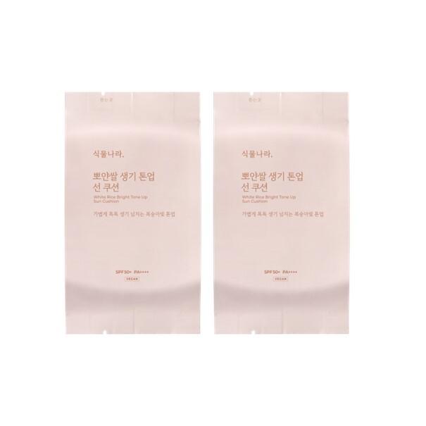 Shingmulnara White Rice Vitality Tone-Up Sun Cushion, Choose 1 of 4 Types (Refill Plan/2 Refills)