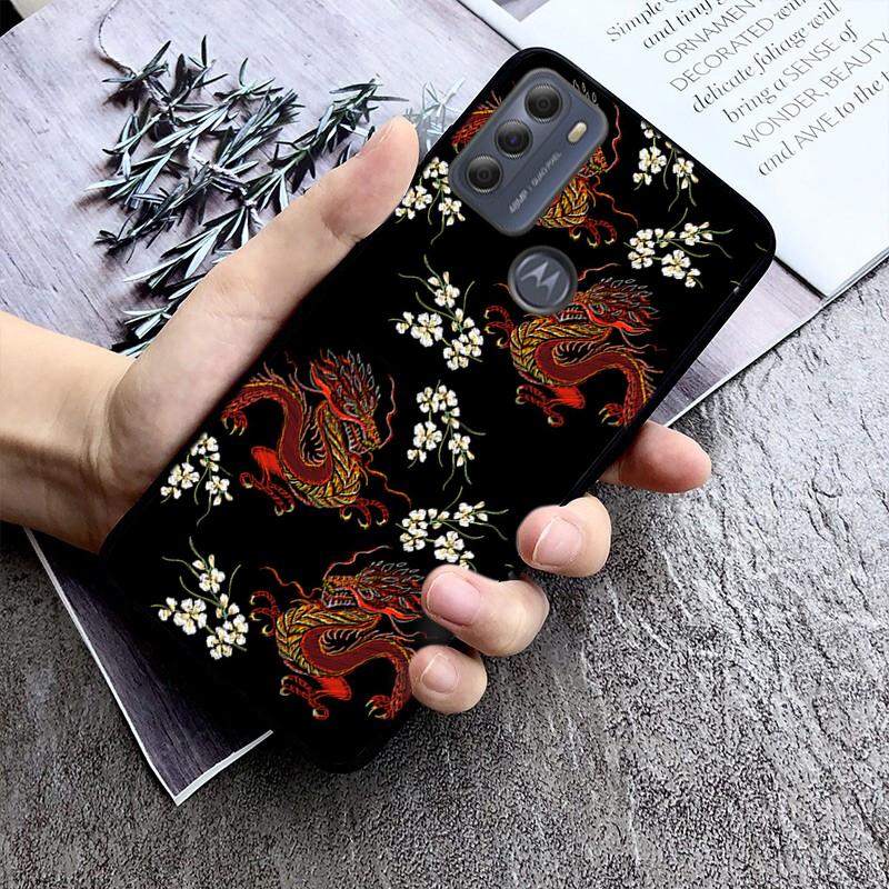 Fashion Niedlichen China Dragon Telefon Fall Für Moto G84 G22 G32 G42 G52 G62 G53 G72 G60 G60S G100 G10 G20 G30 g13 G50 G 5G G Pure