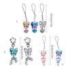 Gradient Butterfly Keychain Pendant Colorful Phone Pendant Cute Heart Charm Phone Chain Bag Accessory for Phone Bag Key