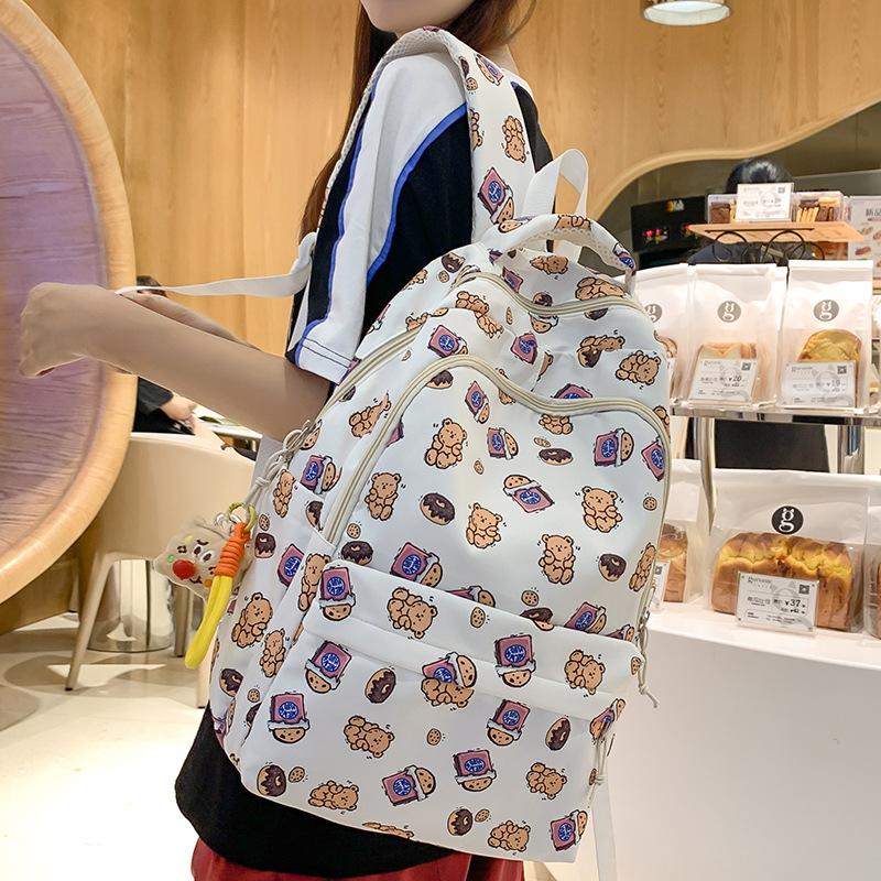 Children Elementary School Girl Junior High School High School College Student Cartoon Printed Backpack
