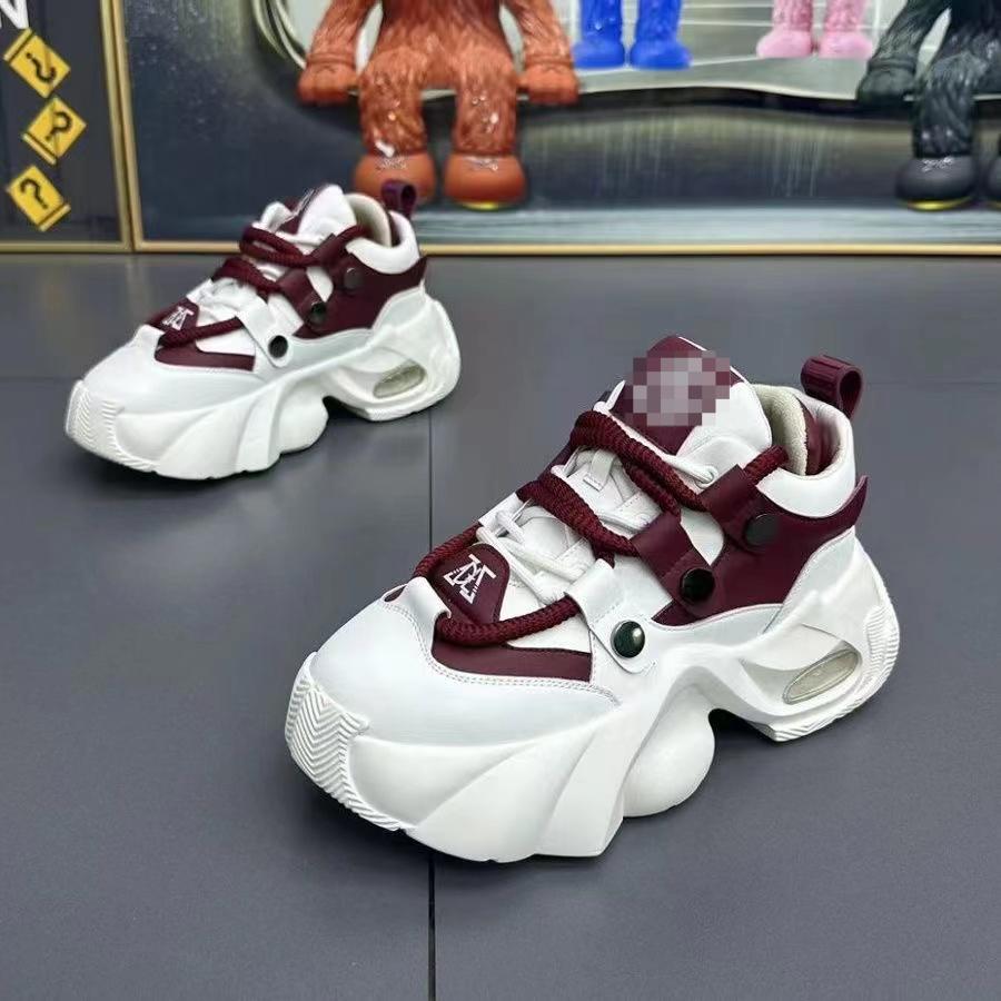 Модная дизайнерская мужская обувь весна осень удобные мужские толстые кроссовки — фото 9