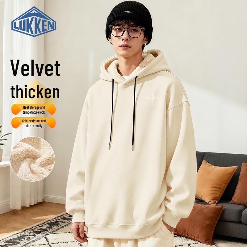 

LUKKEN Cursive Print Pullover Hoodie L