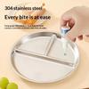 304 Stainless Steel  Modern Minimalist Design Three-Compartment Square Sleeves Dishwasher Safe Eco-Friendly Plate
