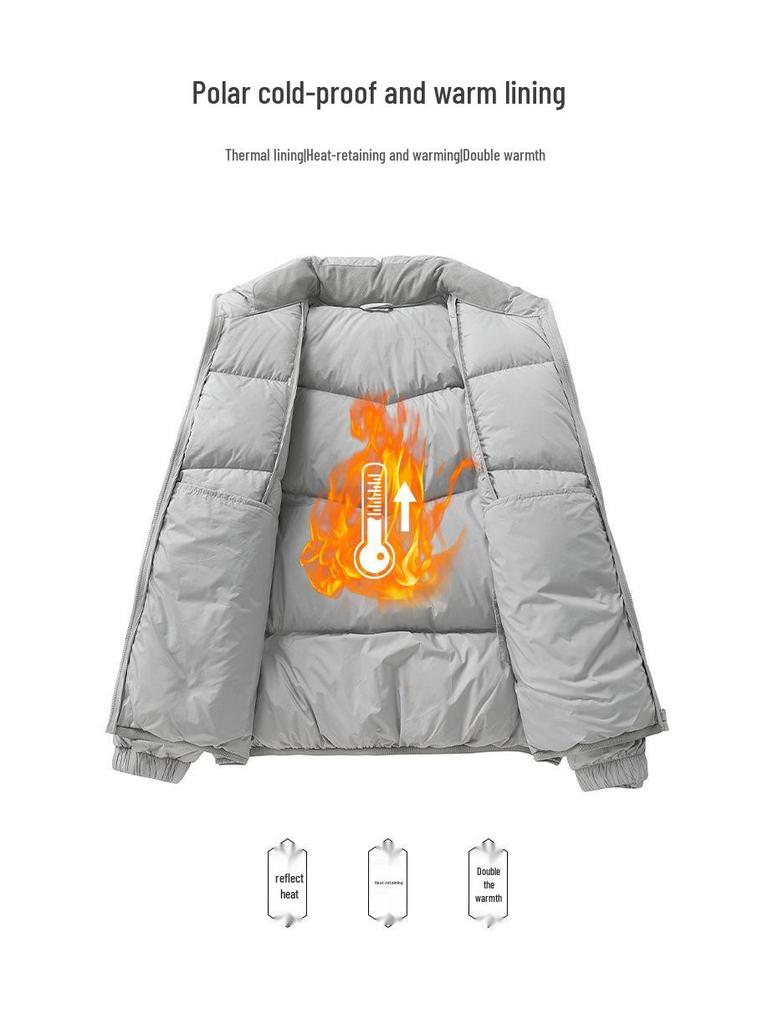 Doudoune Tendance Homme Grande Taille à Col Montant - Nouvelle Mode Hivernale Vêtements d'Extérieur