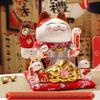 Electric Waving Fortune Cat Figurine – Ceramic Home Decor & Shop Opening Gift