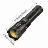 Super Bright Strong LED Flashlight Waterproof Rechargeable Emergency Zoom Lantern 3 Modes Multifunctional Zoomable Flashlight