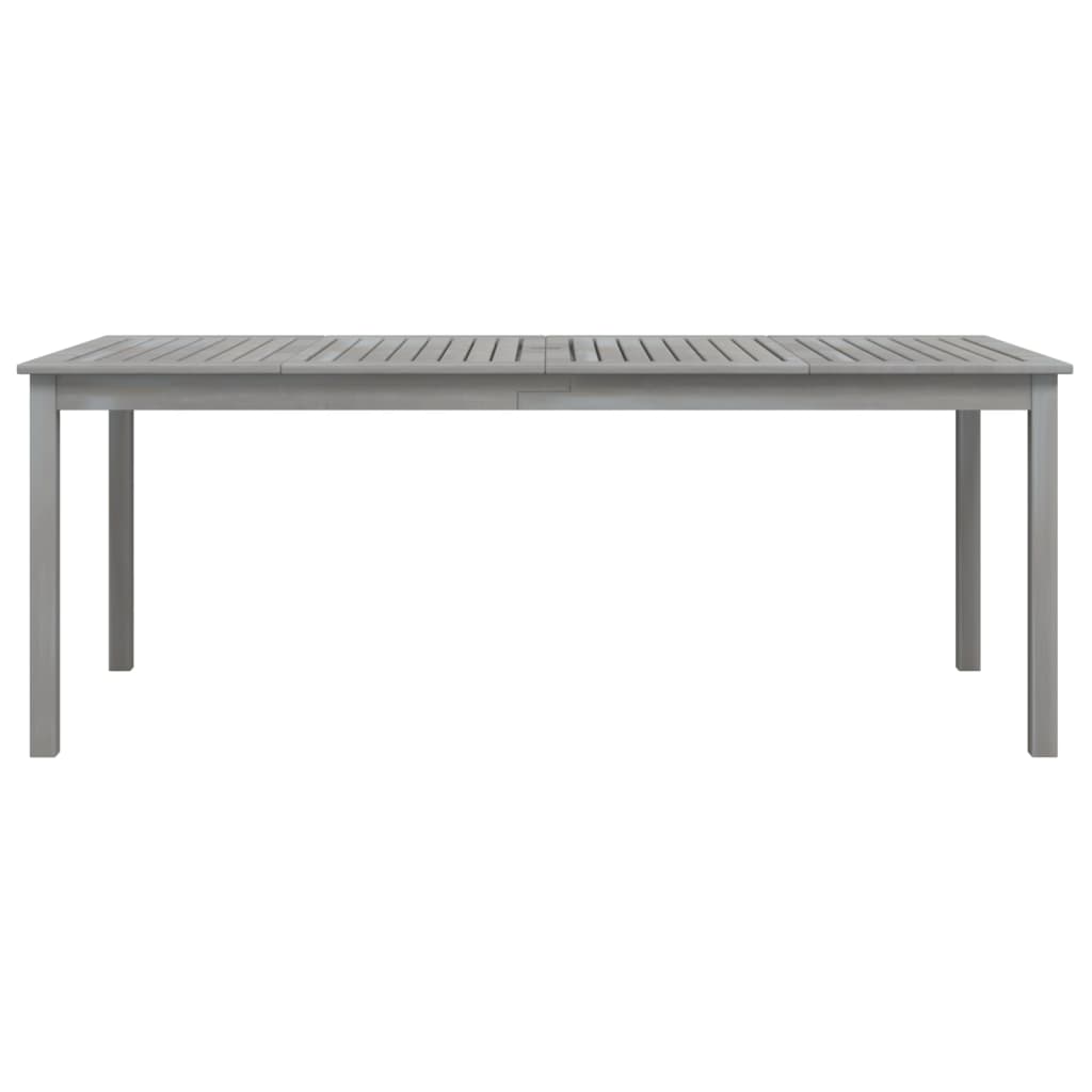 Garden Table Gray 200 x 100 x 75 cm Solid Acacia Wood