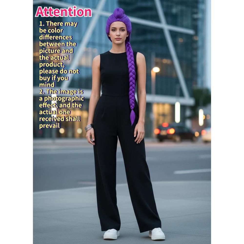 Parrucca Sintetica Rumi Mira Zoe Anime - Accessorio Costume da Cacciatrice di Demoni Bambina per Cosplay e Feste a Tema