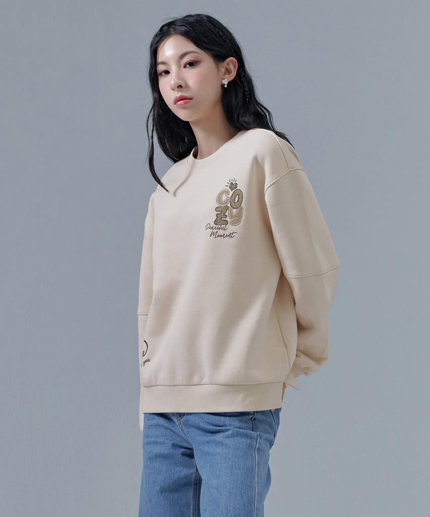 CHASECULT Women'S Brushed Embroidery Sweatshirt-Cfrg5176D05
