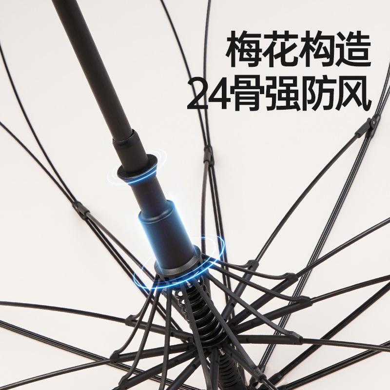 New Japanese and Korean 24-bone umbrella, enlarged and reinforced long-handled umbrella, large automatic rainstorm special wind-resistant double