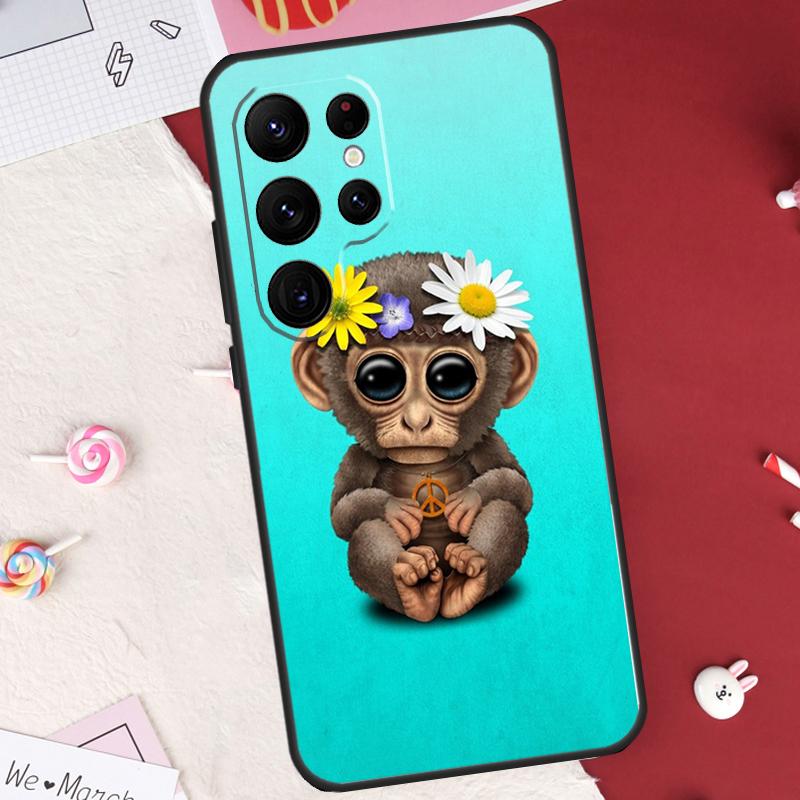 Monkey Gorilla Ape Baby Case For Samsung Galaxy S25 FE S23 FE S20 S21 S22 S24 S25 S26 Ultra S10 S25 Plus Cover Shell