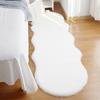 Plush Soft Fur Carpet Imitation Rabbit Hair Bedside Anti -Skid Mat White Bedroom Floor Decor Living Room Sofa Area Irregular Rugs 
