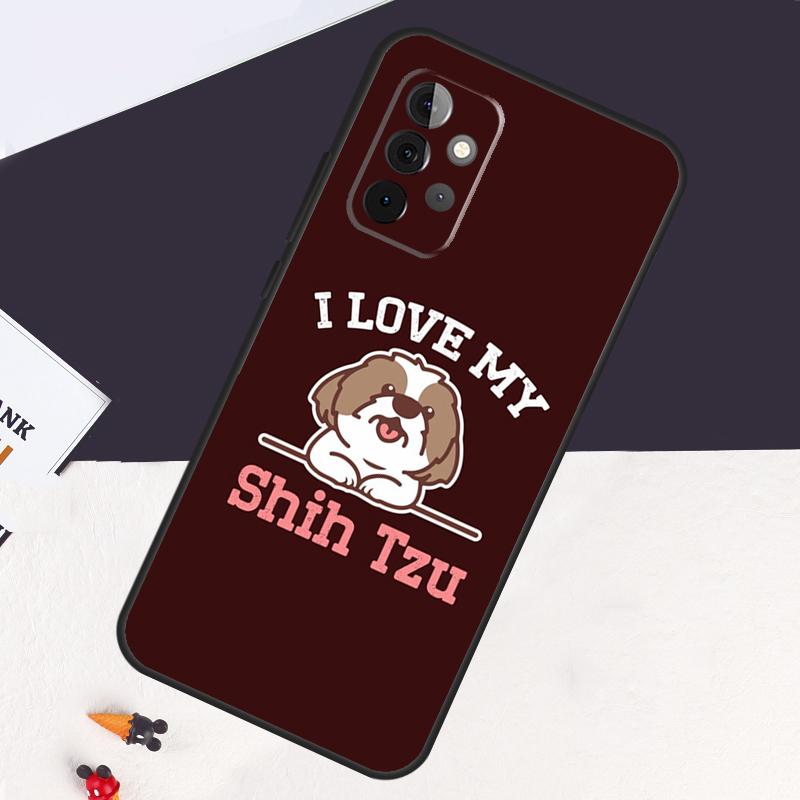 Cartoon Shih Tzu Dog Case For Samsung Galaxy A14 A55 A06 A05 A36 A26 A16 A54 A34 A22 A32 A52 A35 A15 A53 A13 A56