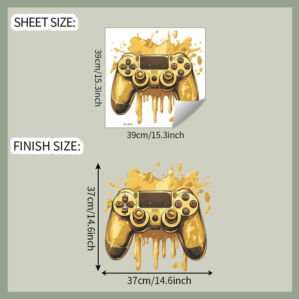 

Персонализированные раскрашенные игровые контроллеры Наклейки для украшения и декора фона стены дома в компьютерной комнате