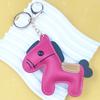 Yousheng Keychain Pendant Synthetic Leather Horse Charm Keyring with Rope Vibrant Colors Key Holder Bag Accessory