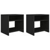 Day and Night - Day and Night Nightstands 2 Pcs Black Plywood 40x30x40 Cm