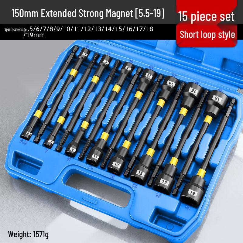 Hexagonal Magnetic Socket Head Self-Tapping Dovetail Screw Adapter for Steel Tile Drill and Air Wrench