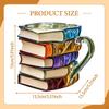 3D Painted Book Mug Coffee Cup for Librarian Teacher