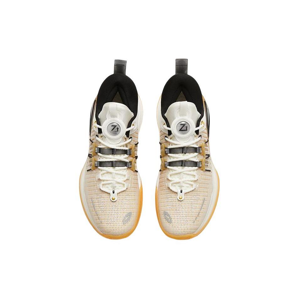 New Anta ZUP1 Nitrogen Technology Cushioning Anti Slip And Wear Resistant Low Top Basketball Shoes Brown White Flyer 112321105-4